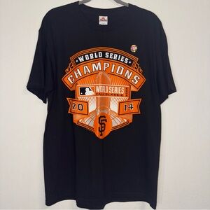 Rare 2014 MLB San Francisco Giants Mens L World Champs T Shirt Hologram